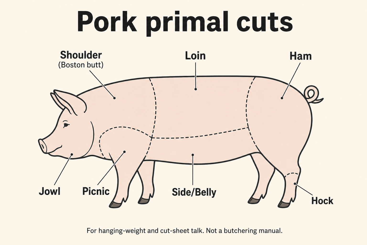 Pork primal cuts